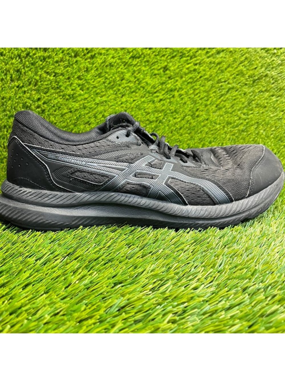 Asics Gel-Contend 8 Mens Size 13EE Triple Black Athletic Running Shoes Sneakers